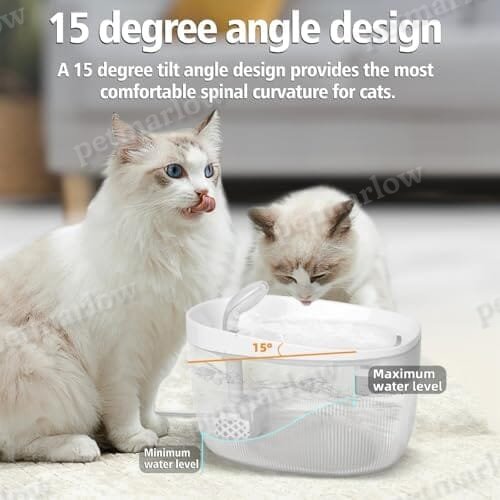 74oz/2.2L Cat Water Fountain, Automatic Indoor Pet Fountain Cat Water Dispenser with Ultra Quiet Pump – view 4
