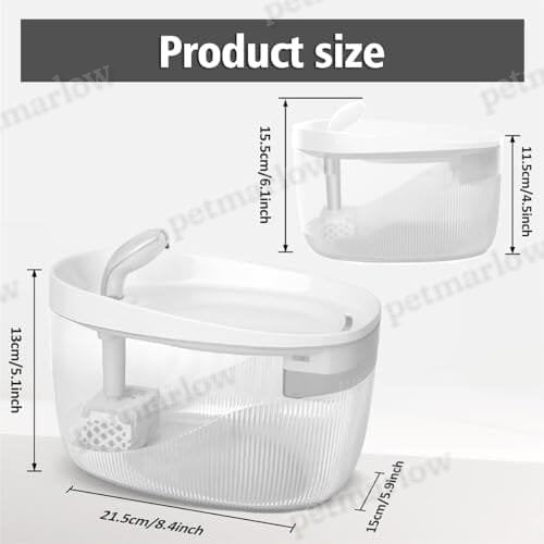 74oz/2.2L Cat Water Fountain, Automatic Indoor Pet Fountain Cat Water Dispenser with Ultra Quiet Pump – view 6