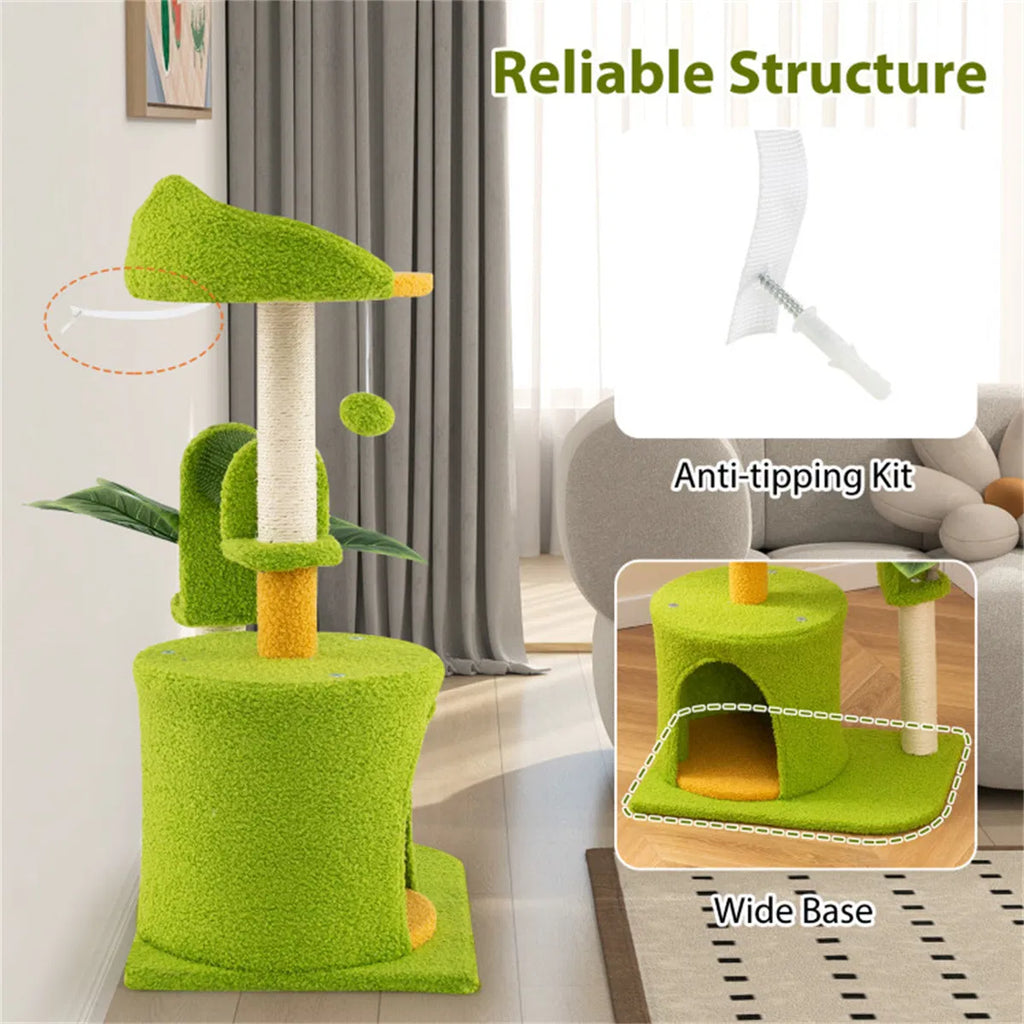 Cat Tree with Self-Groomer and Scratching Posts – view 8