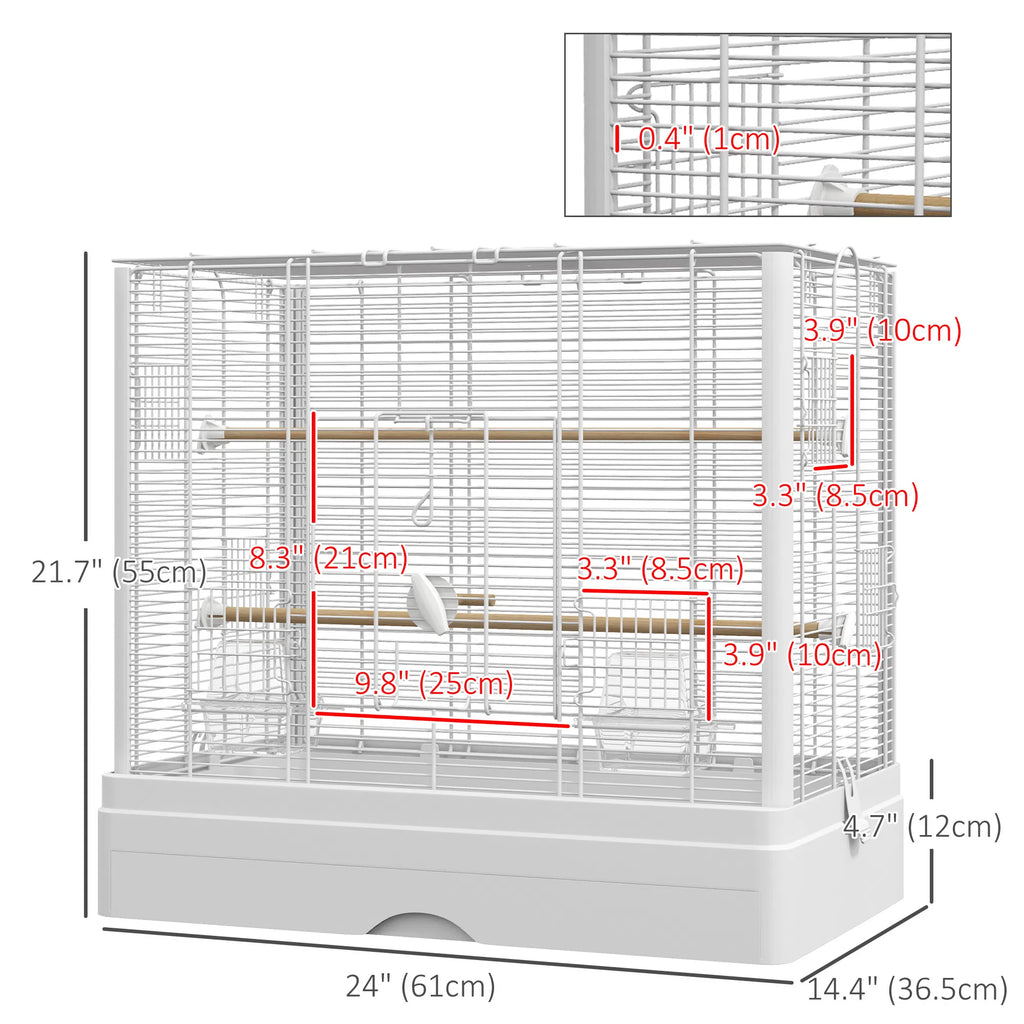 22" Bird Cage for Small Birds with Easy Clean Features – view 7