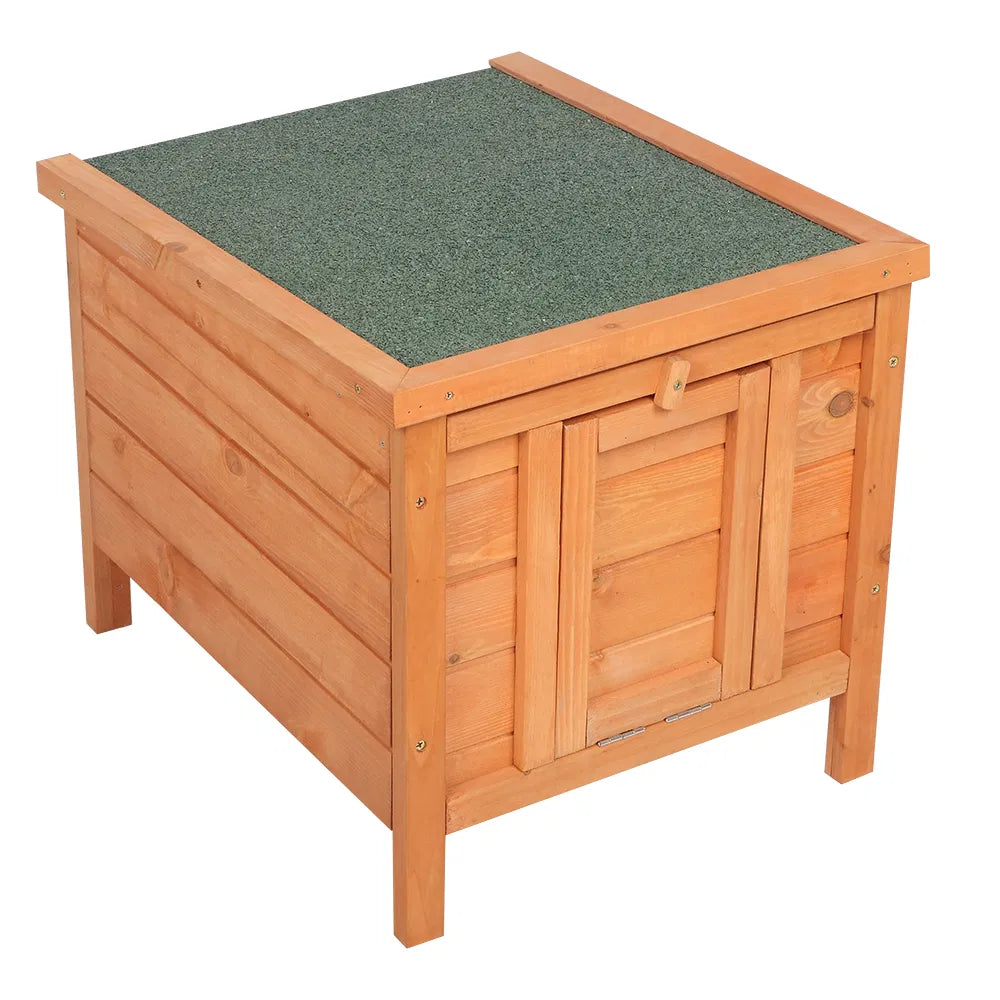Cedar Wood Hutch with Waterproof Asphalt Roof for Small Pets – view 9