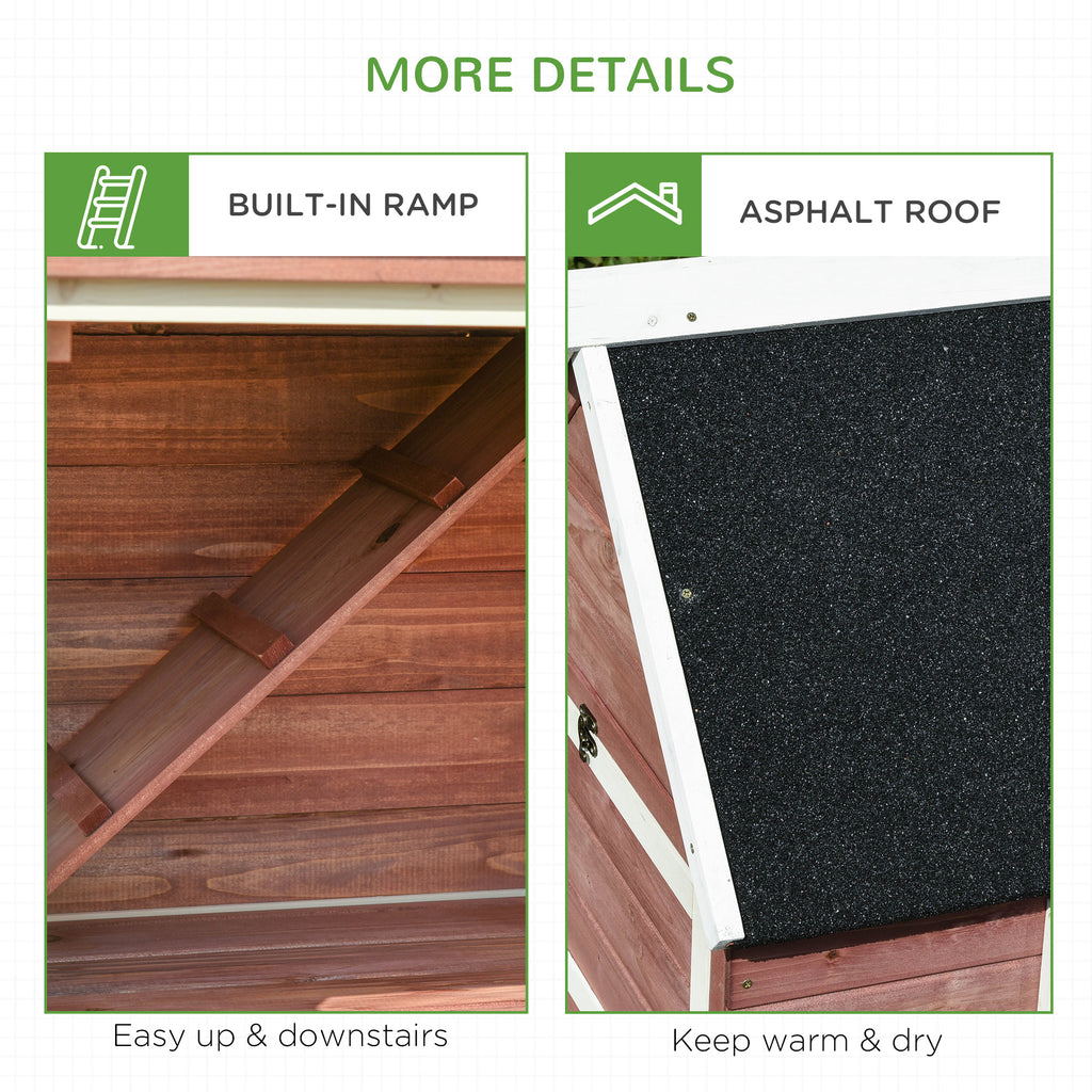 Wooden Chicken Coop with Nesting Box and Double Runs – view 9