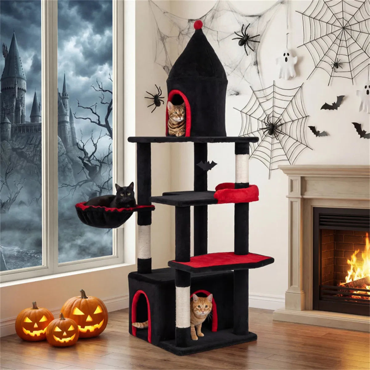 Gothic 5-Level Cat Tree with Sisal Scratching Posts – view 7