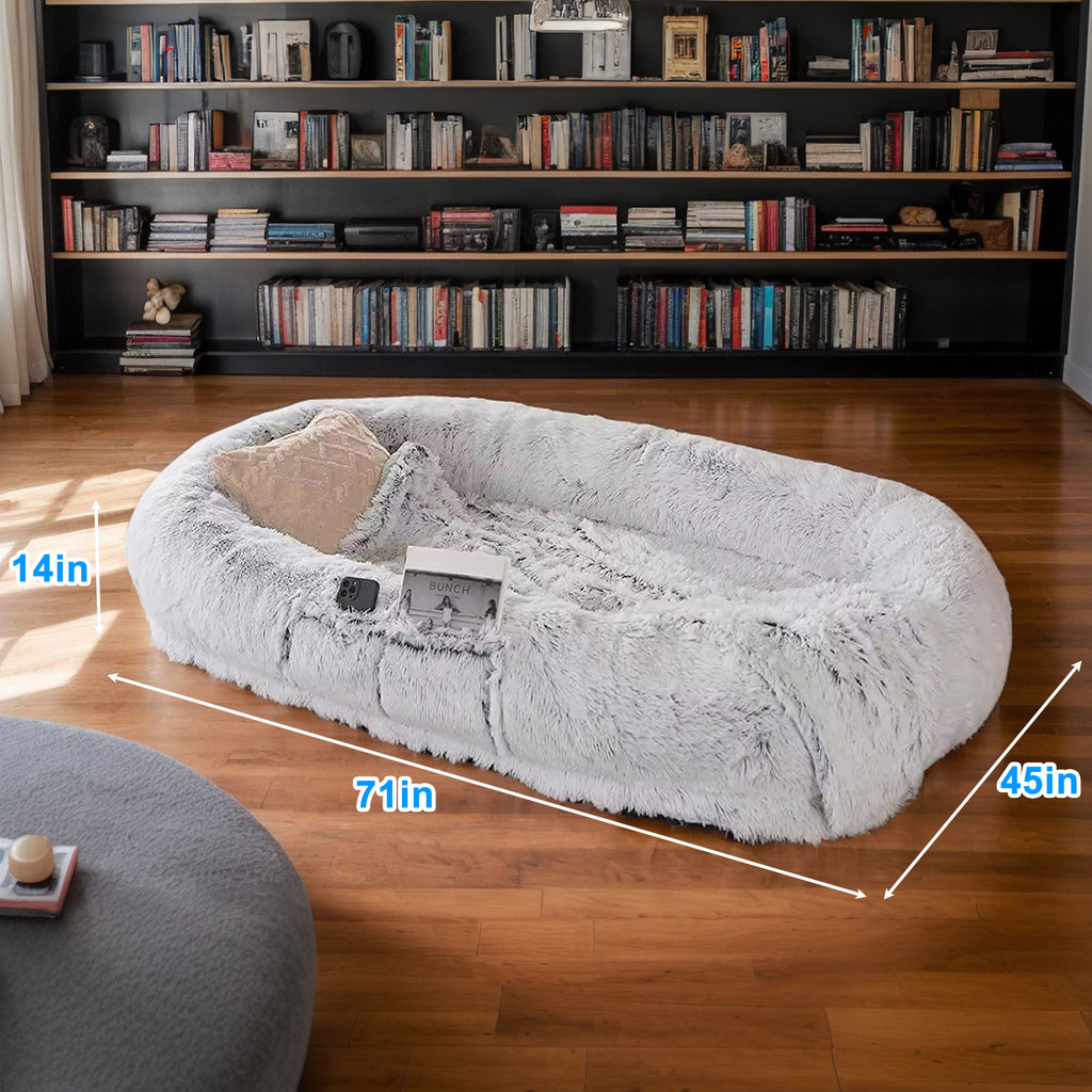Human Dog Bed Washable Faux Fur Napping Bed – view 7