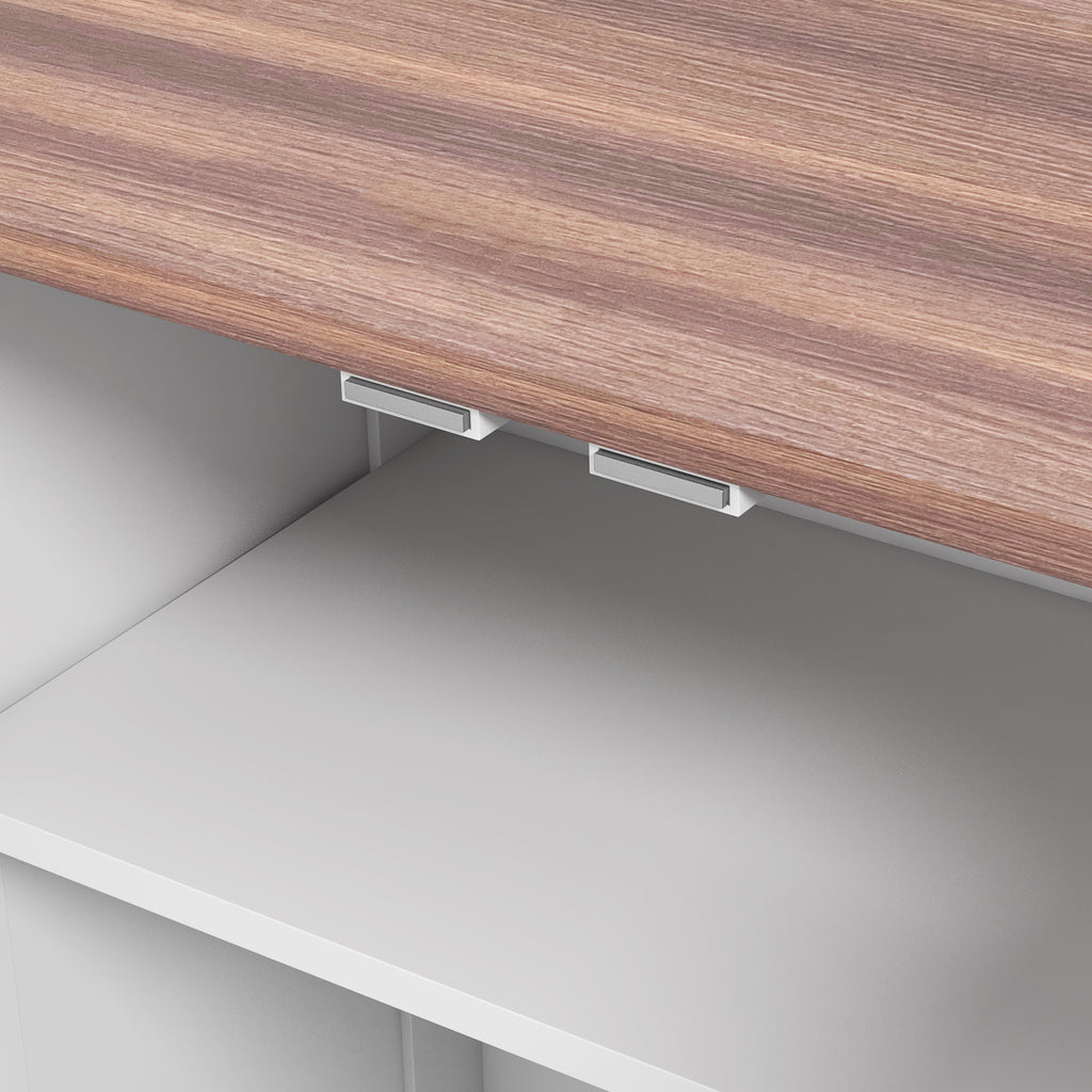 Dog Feeding Station with Storage Cabinet and Adjustable Bowls – view 9
