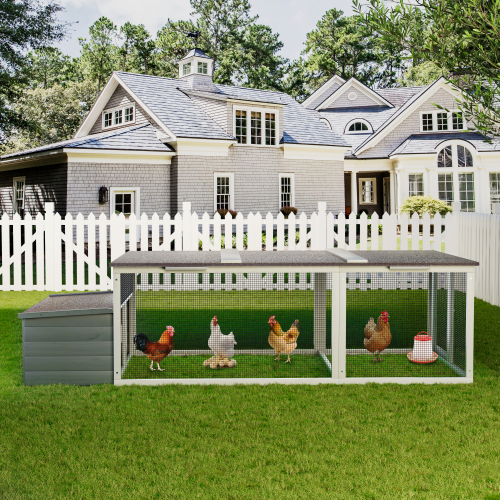 Large Wooden Chicken Coop with Nesting Box and Weatherproof Roof – view 10
