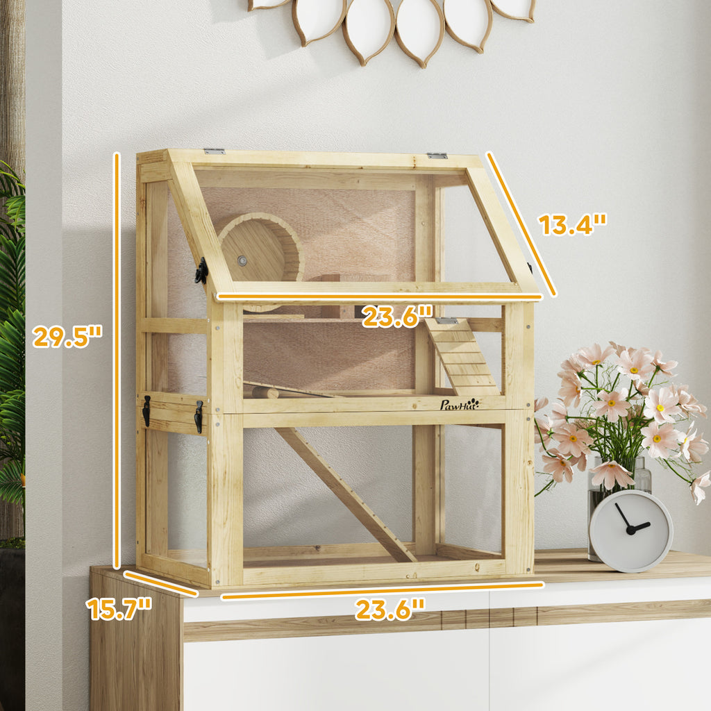 Three-Tier Wooden Hamster Cage with Accessories – view 9