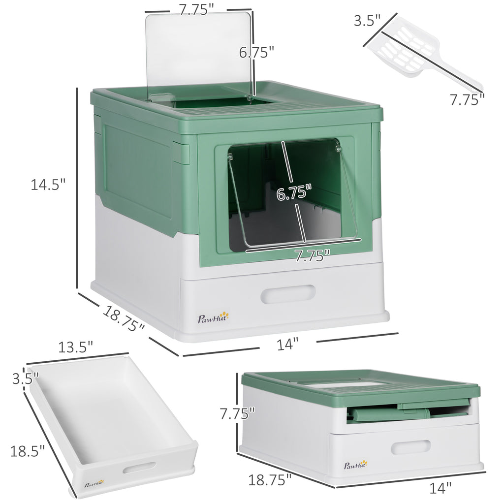 Fully Enclosed Cat Litter Box with Easy Access and Clean-Up – view 7