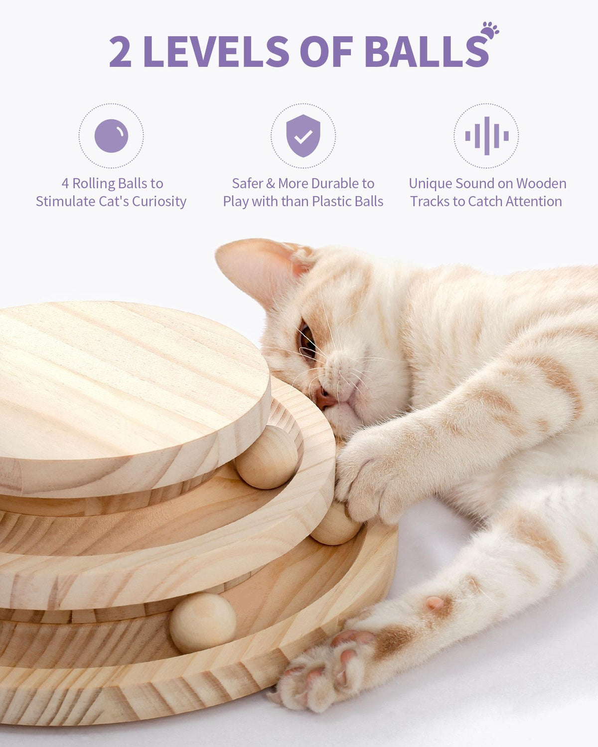 Sisal Cat Scratching Post with Ball Track