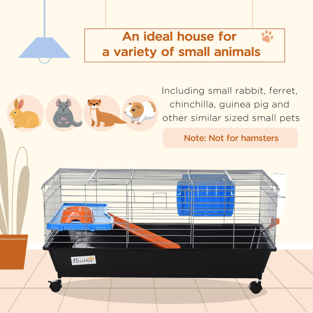 Small Animal Cage with Ramp and Accessories for Pets – view 7