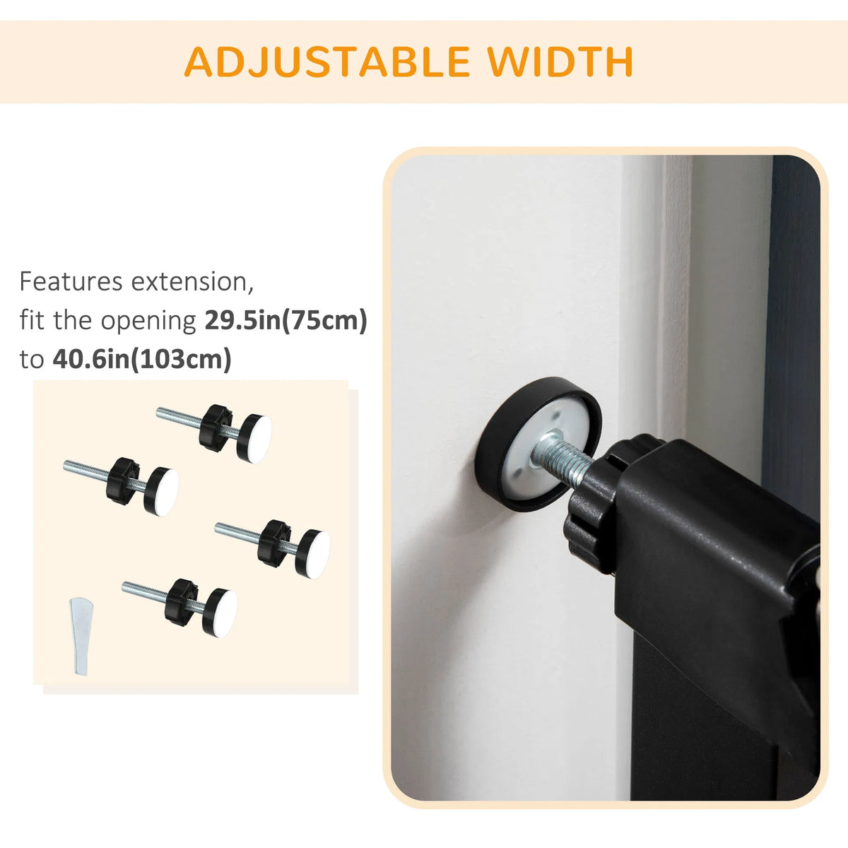 Metal Pet Gate with Auto Closing Door – view 7