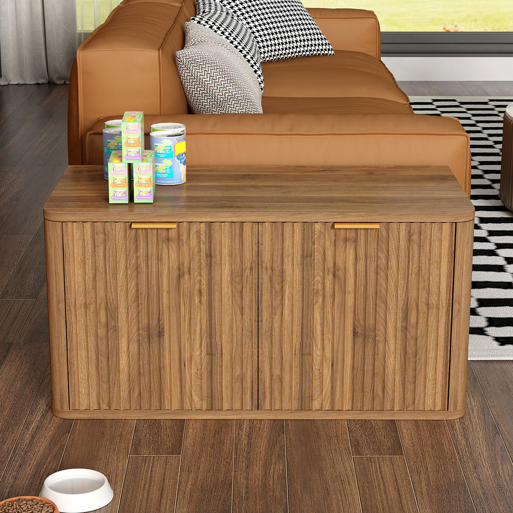 Walnut Cat Litter Box Enclosure Furniture – view 9