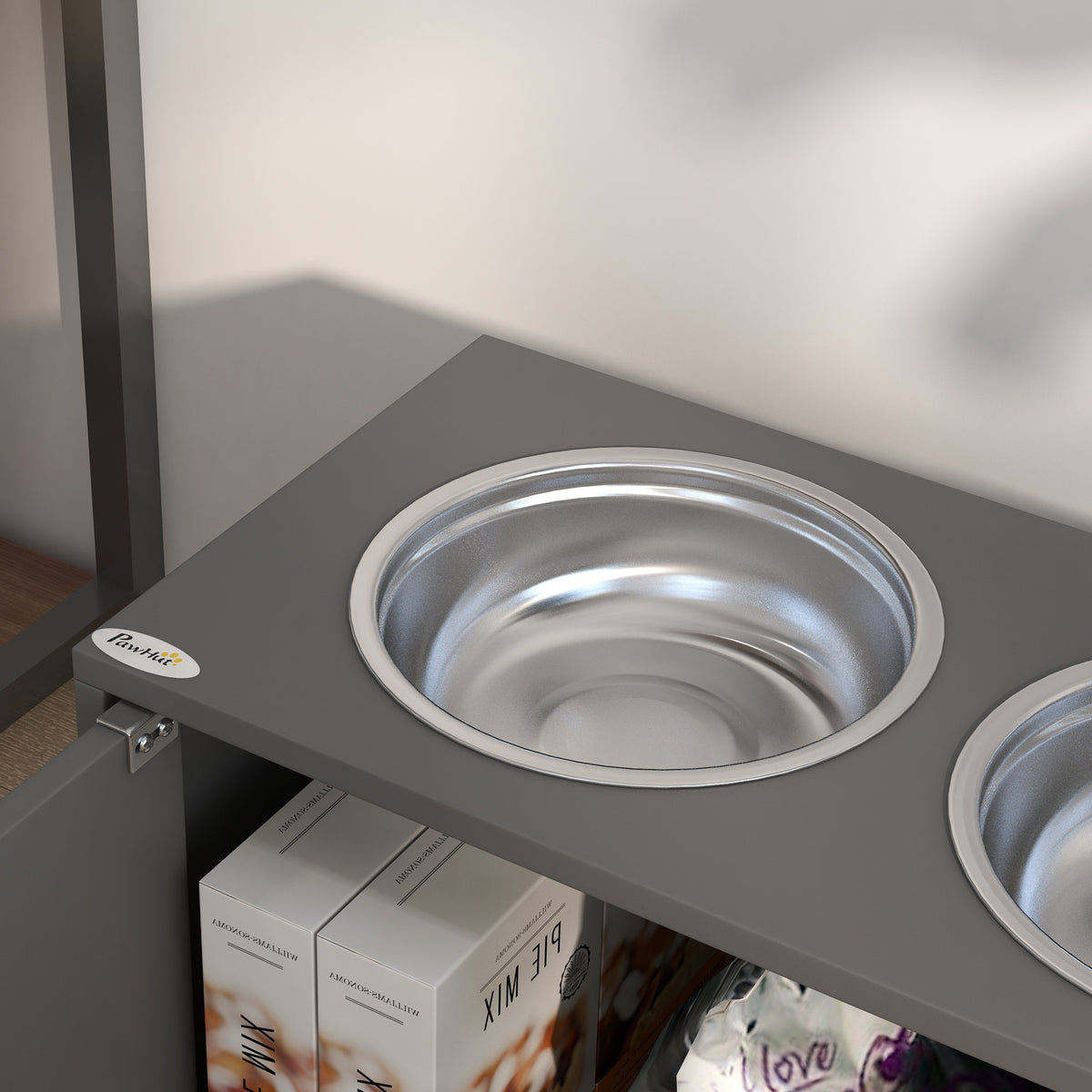 Elevated Dog Bowls with Storage Cabinet for Organized Feeding – view 8