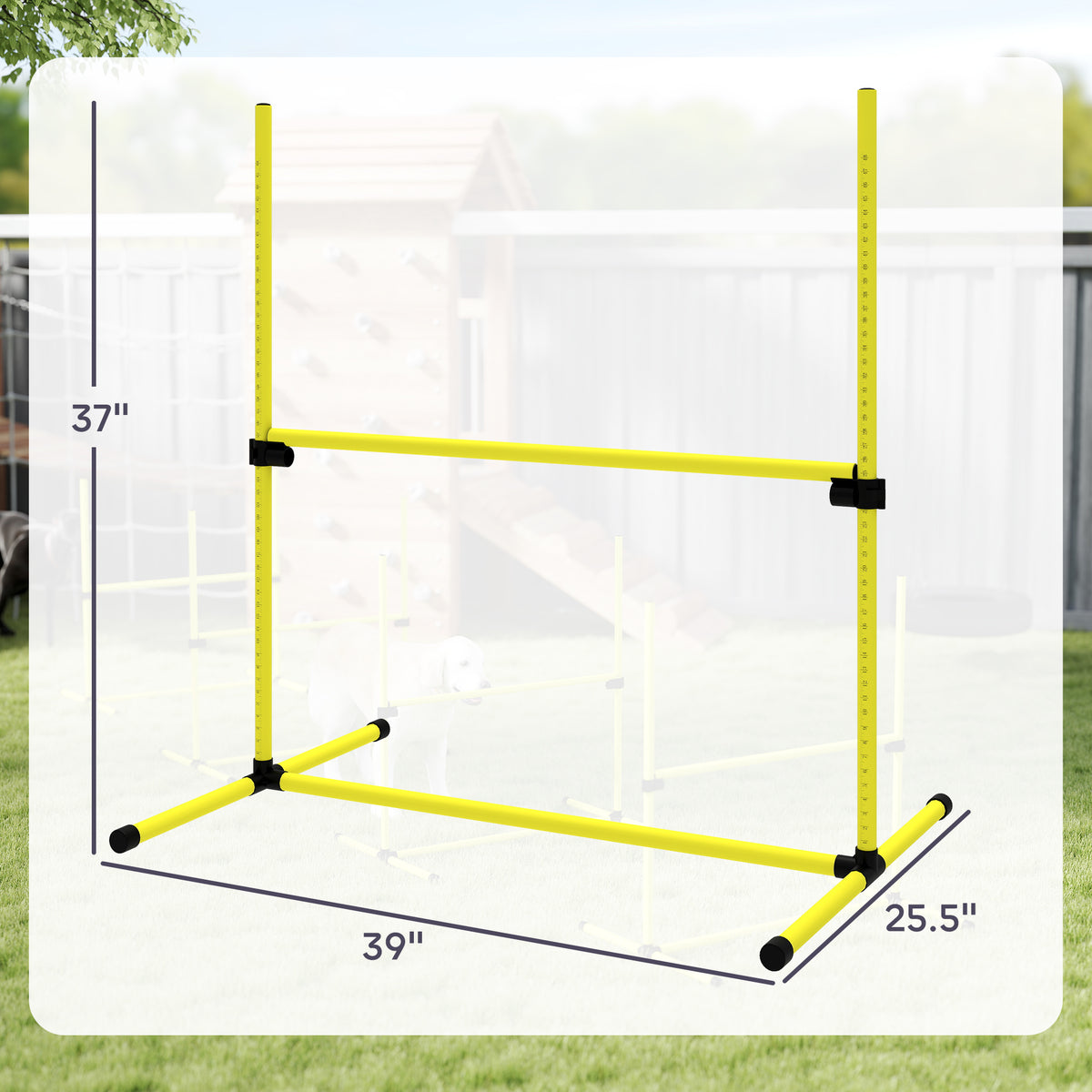 4 Piece Dog Agility Set with Adjustable Height Jump Bars – view 8