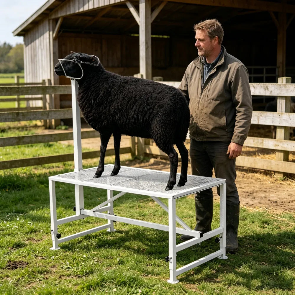 Livestock Stand with Adjustable Height for Grooming – view 7
