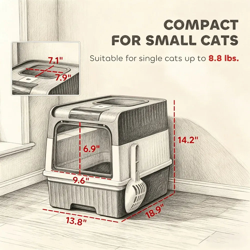 Cat Litter Box with Easy Cleaning and Odor Control – view 7