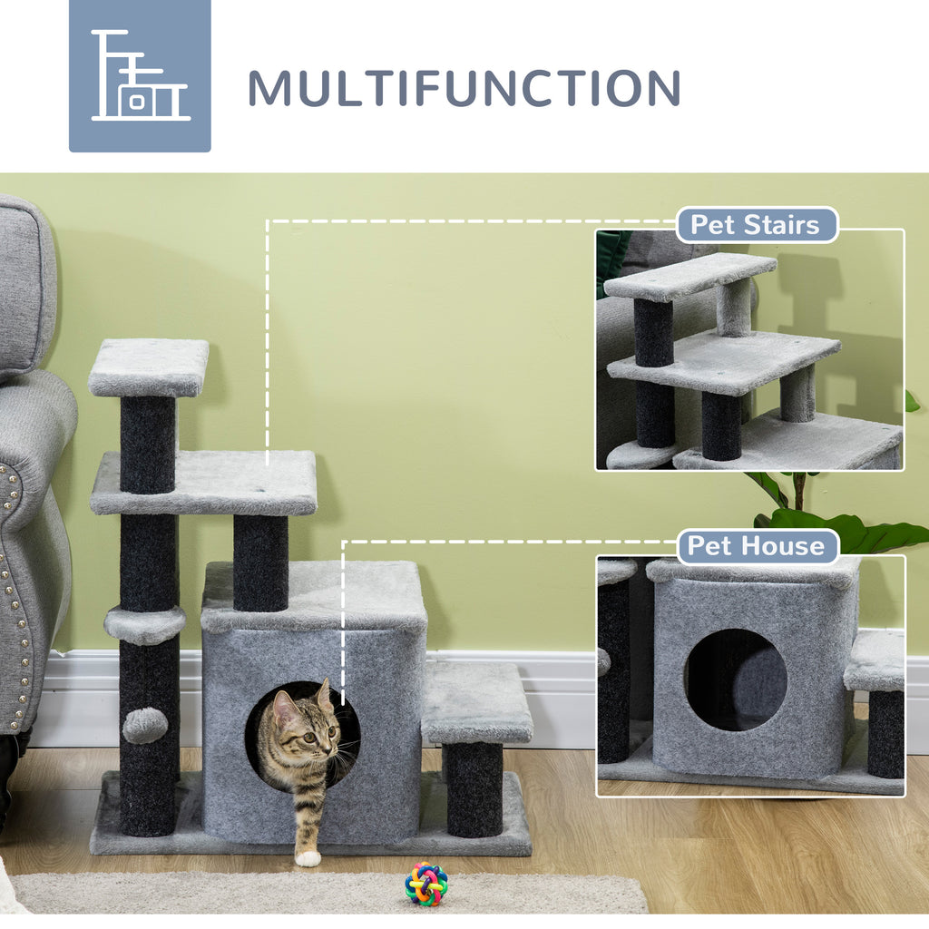 Adjustable Height Cat Stairs with Scratching Post – view 9