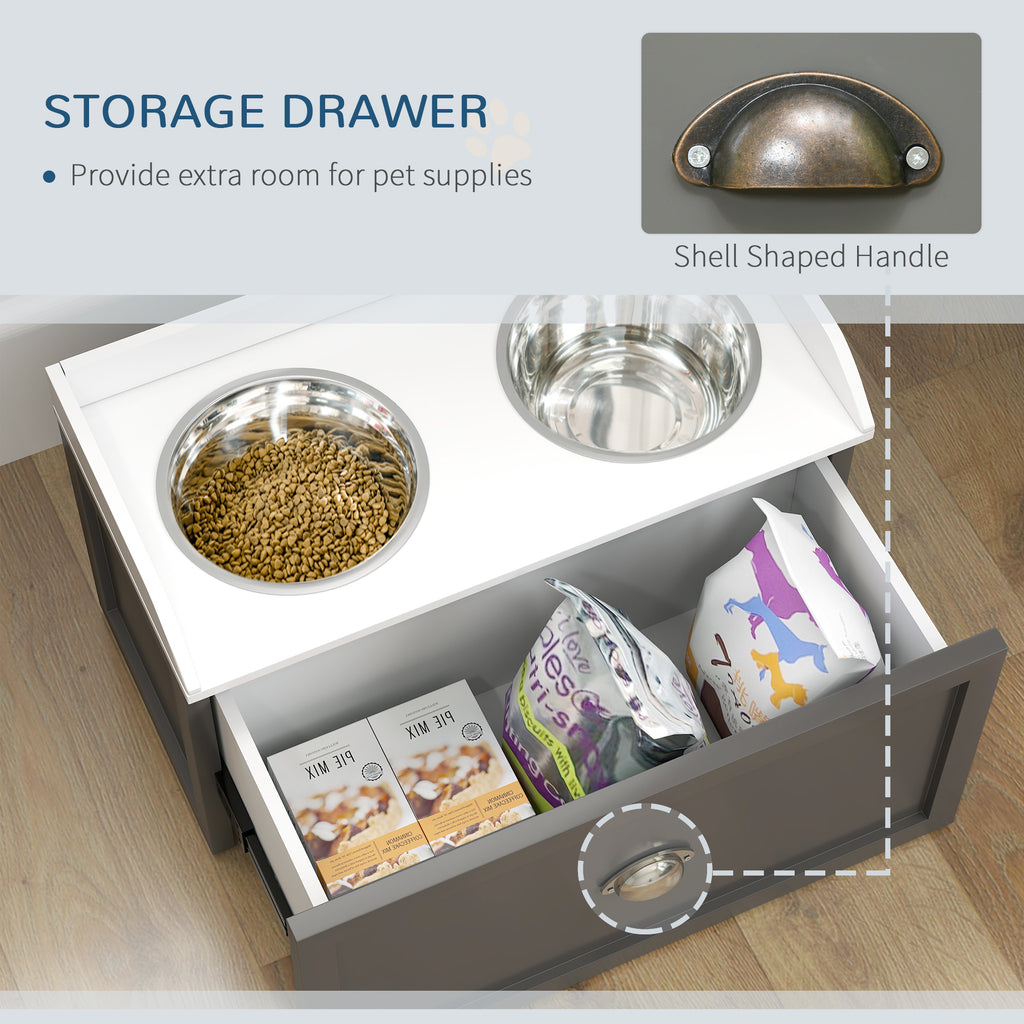 Pet Feeding Station with Storage and 2 Elevated Bowls – view 8