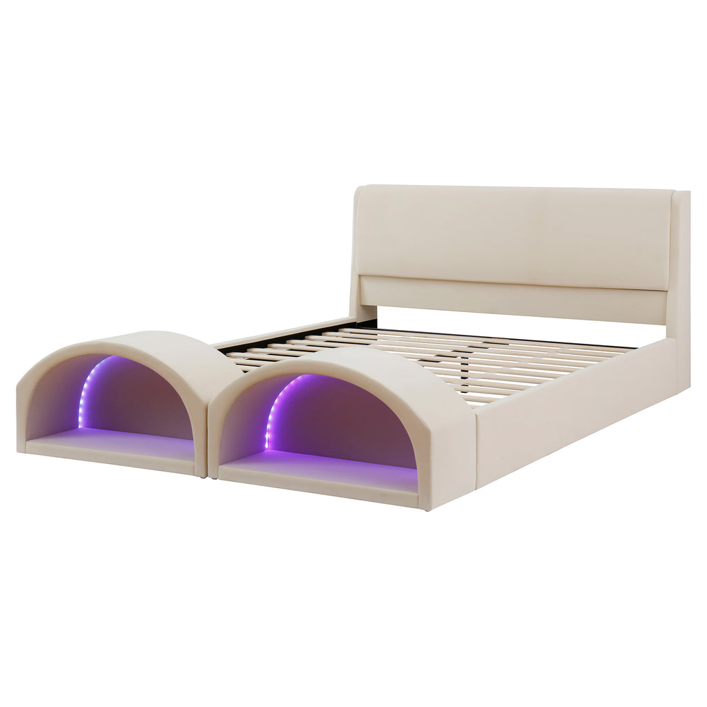 Queen Size Bed Frame with Cat Caves – view 8