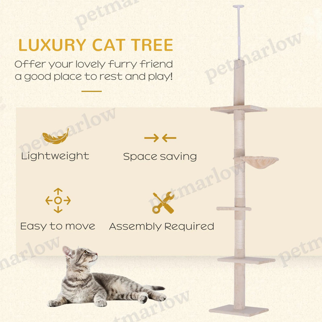 8.5ft Cat Climbing Tree 5-Tier Activity Center – view 3