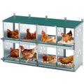 8 Compartment Chicken Nesting Boxes for Egg Laying – Green