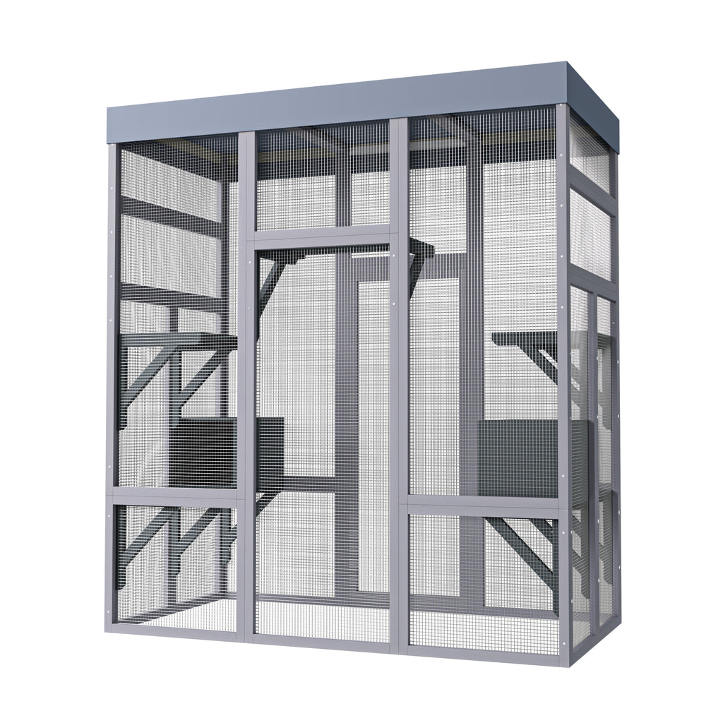 Large Wooden Catio with Waterproof Roof – view 9