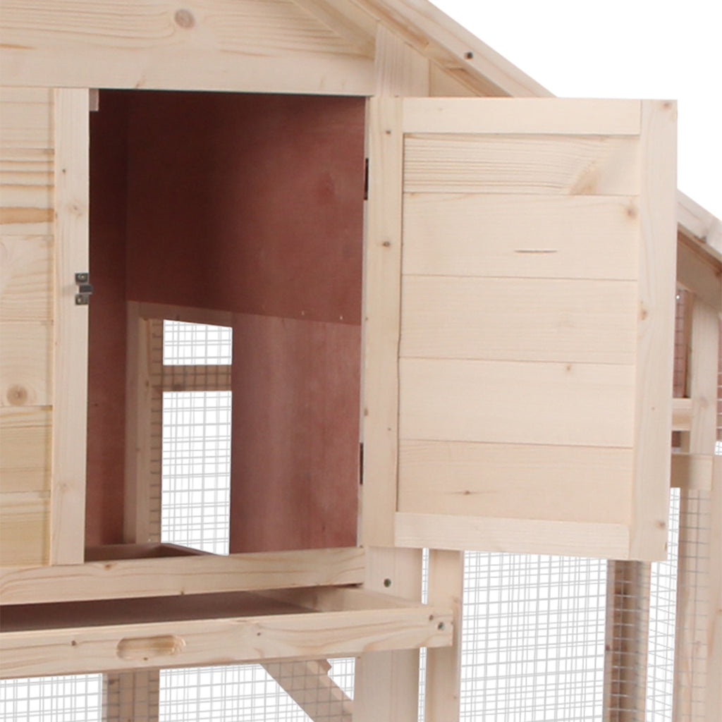 2-Tier Wooden Rabbit Hutch for Small Animals – view 7