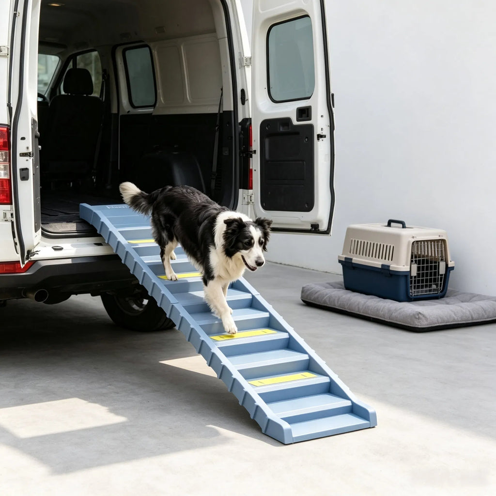 Gray Portable Dog Ramp for Easy Car Access – view 7
