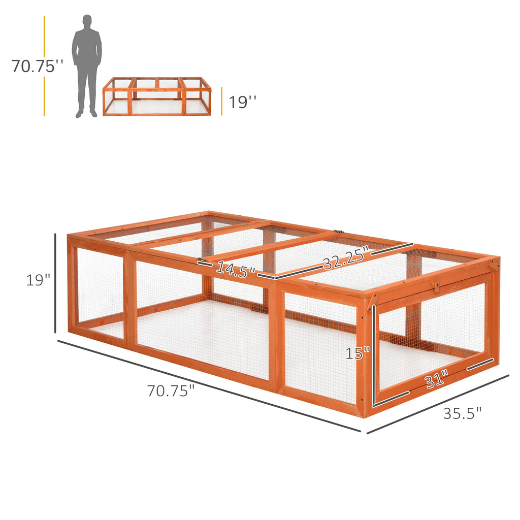Large Wooden Rabbit Hutch for Small Animals with Run – view 9