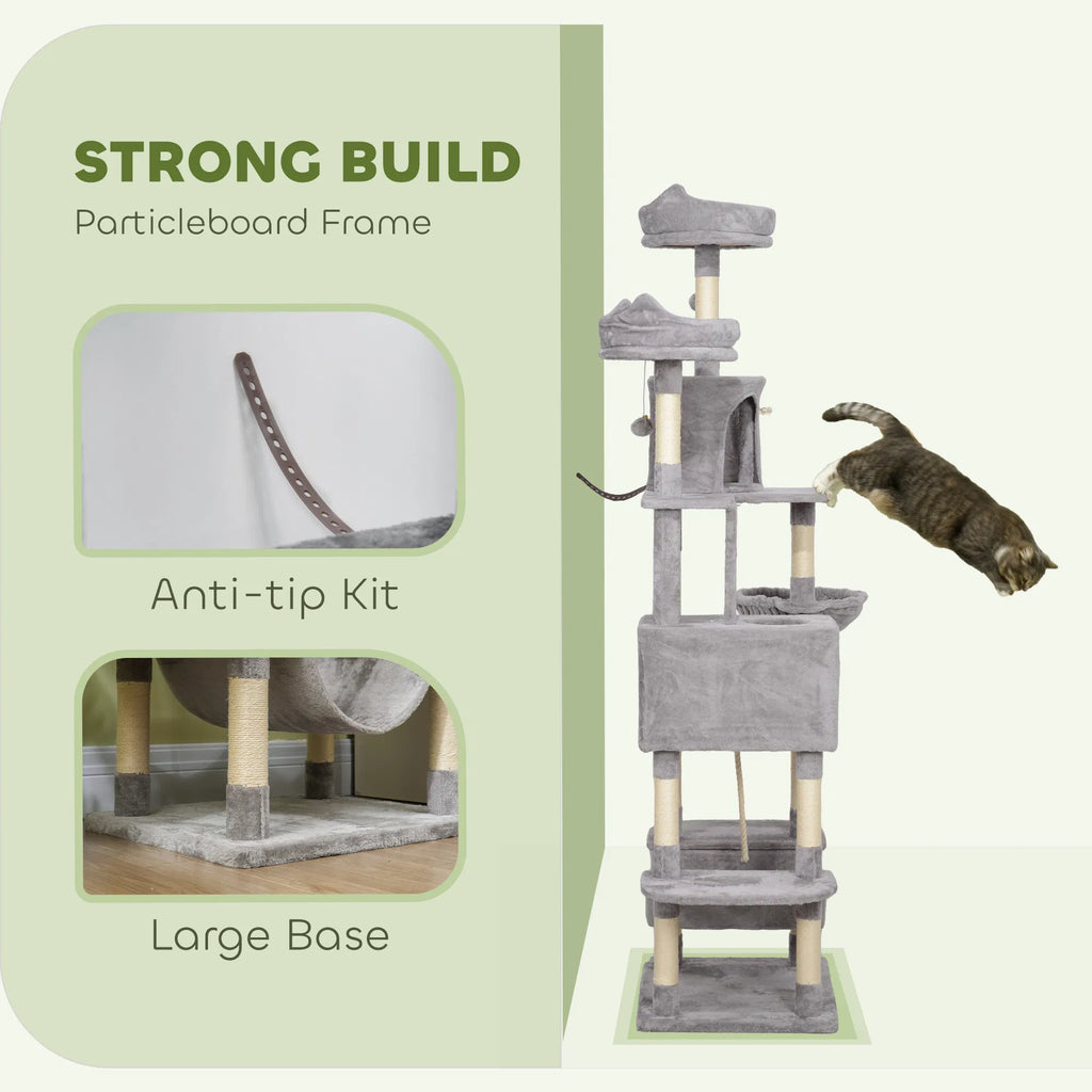 Large Cat Tree with Scratching Posts and Hammocks – view 7