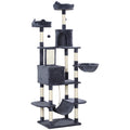 81" Cat Tree with Scratching Posts and Beds – Dark Gray / 630x255x520 mm
