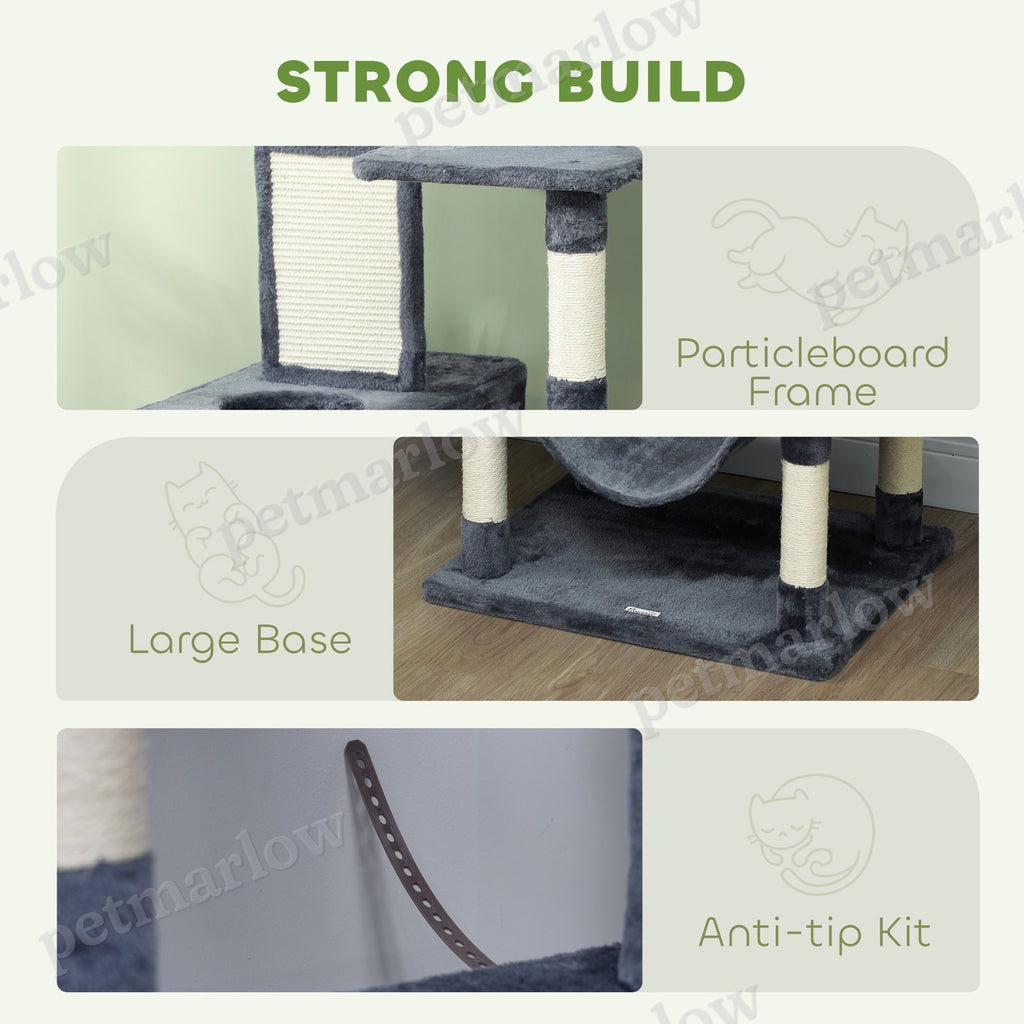81" Cat Tree with Scratching Posts and Beds – view 3