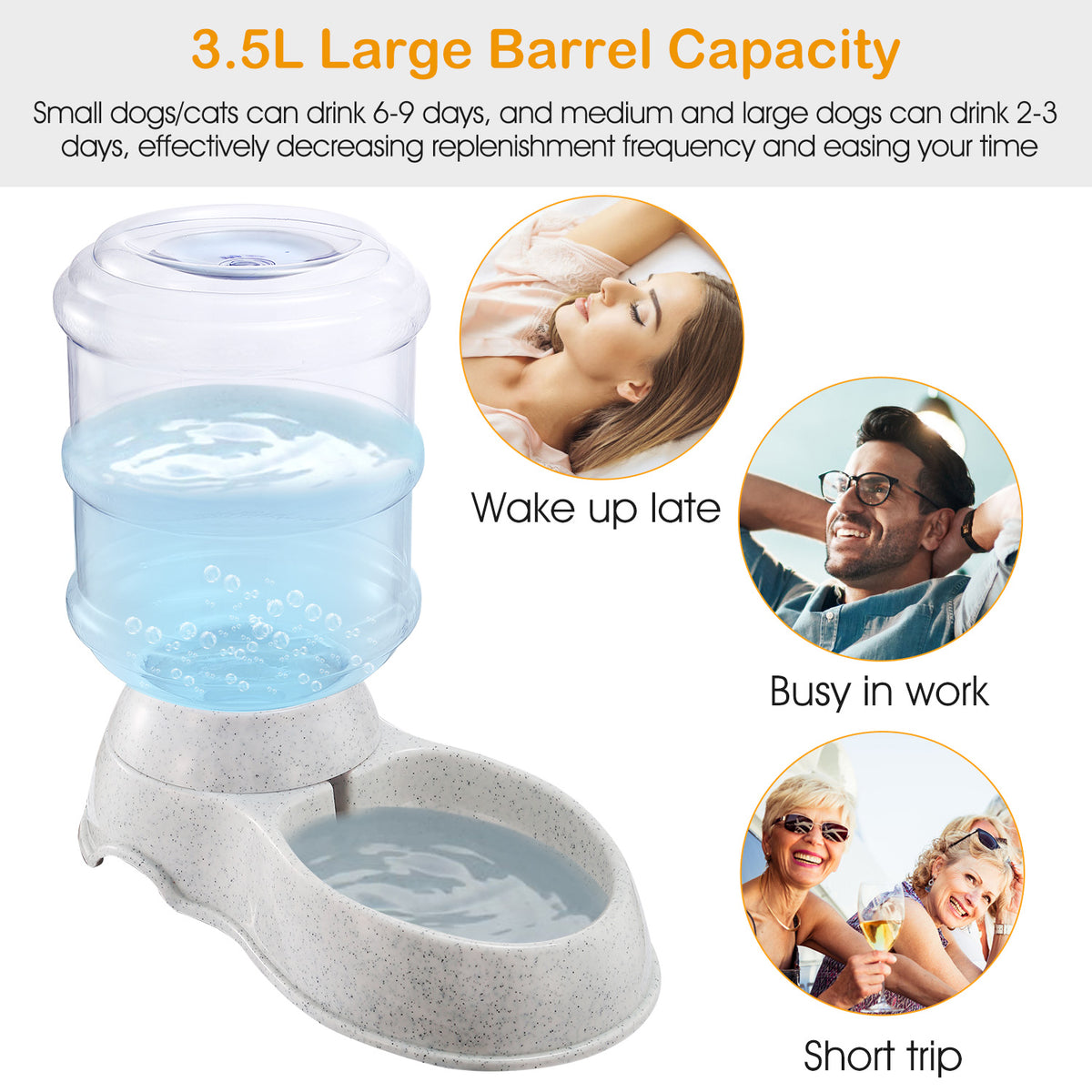 Gravity Pet Water Dispenser, 3.5L