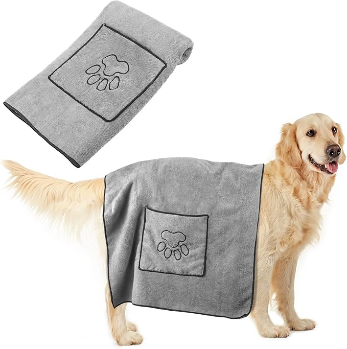 Microfiber Towel for Pets with Integrated Pockets – view 8