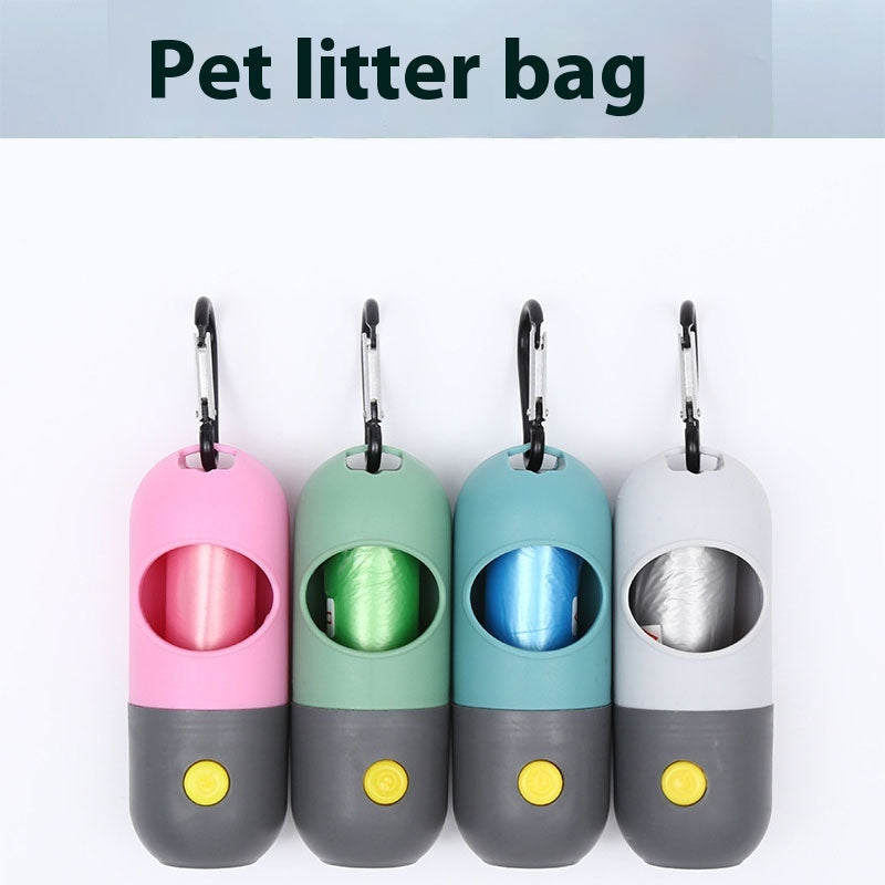 LED Light Pet Waste Bag Dispenser for Dogs and Cats