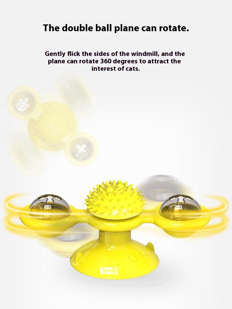 Interactive Windmill Cat Toy With LED Light Ball – view 8