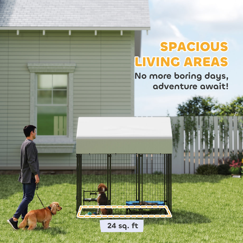 Outdoor Dog Kennel with Roof for Secure Play – view 9