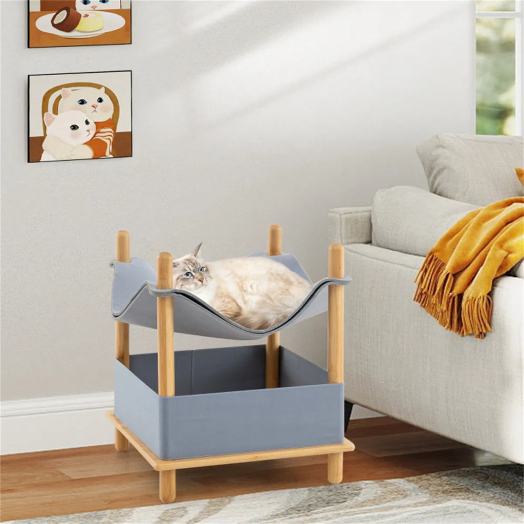 2-Tier Cat Condo with Hammock – view 11