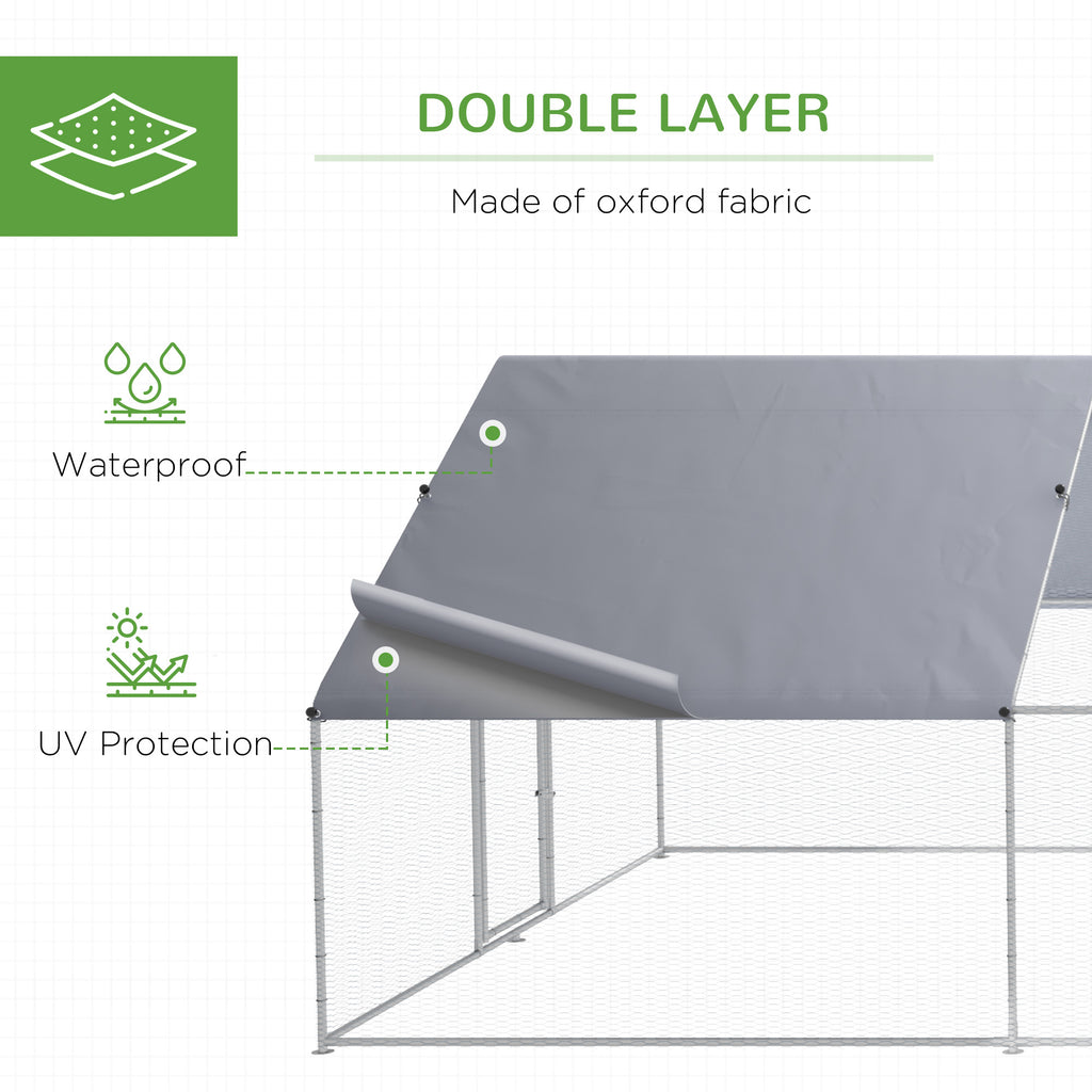 Large Metal Chicken Coop with Waterproof Cover – view 8