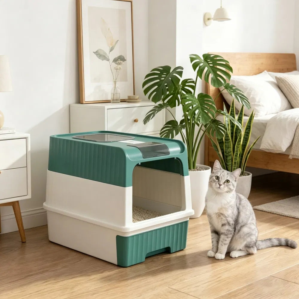Cat Litter Box with Easy Clean Design for Small Cats – view 8