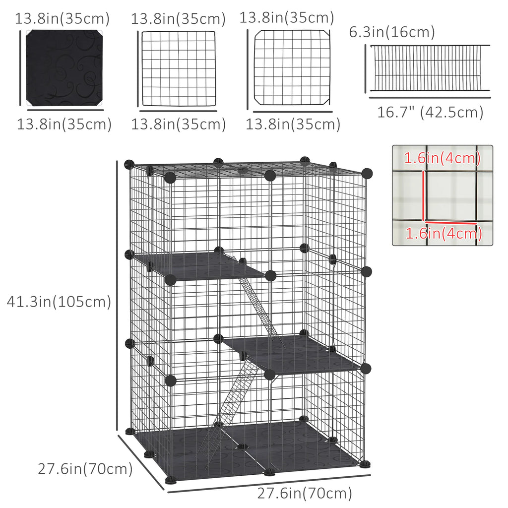 Small Animal Cage for Kittens and Bunnies with Ramps – view 7