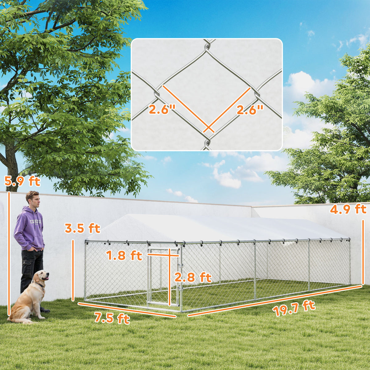 Outdoor Dog Kennel for Large Dogs – view 7