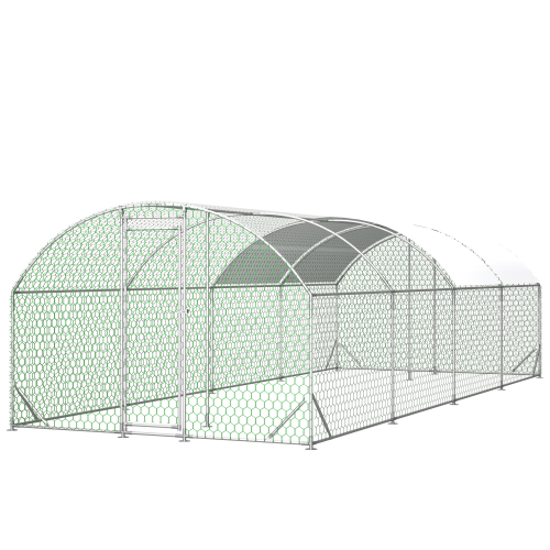 Large Metal Chicken Coop with Waterproof Cover for Poultry – view 10