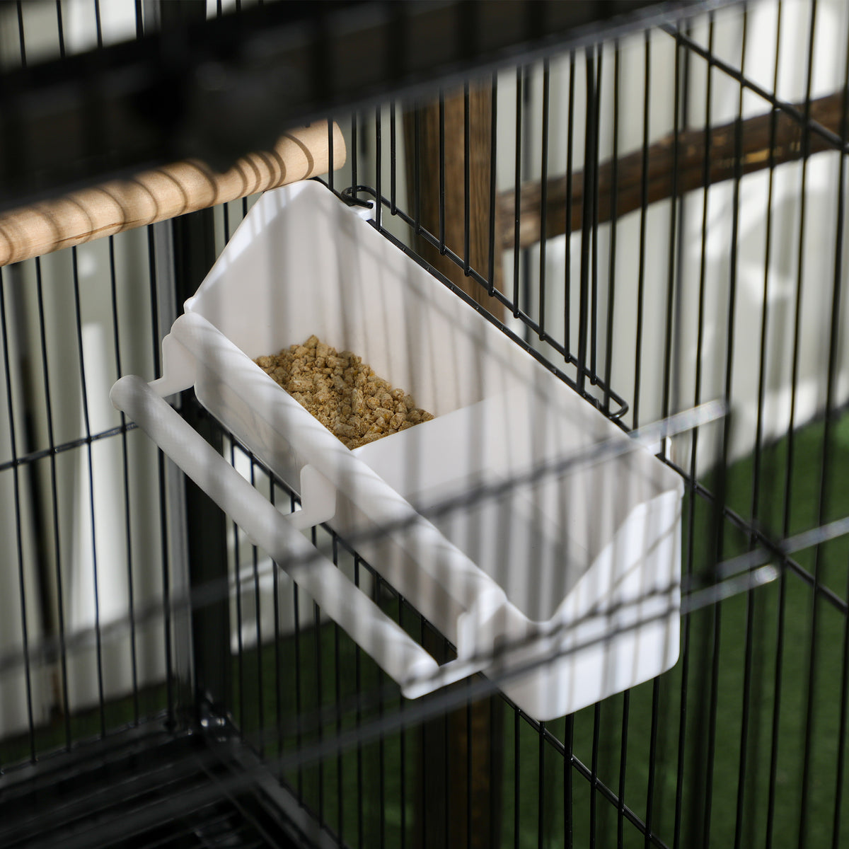 2-In-1 Bird Cage Aviary with Wheels for Parakeets and Finches – view 8
