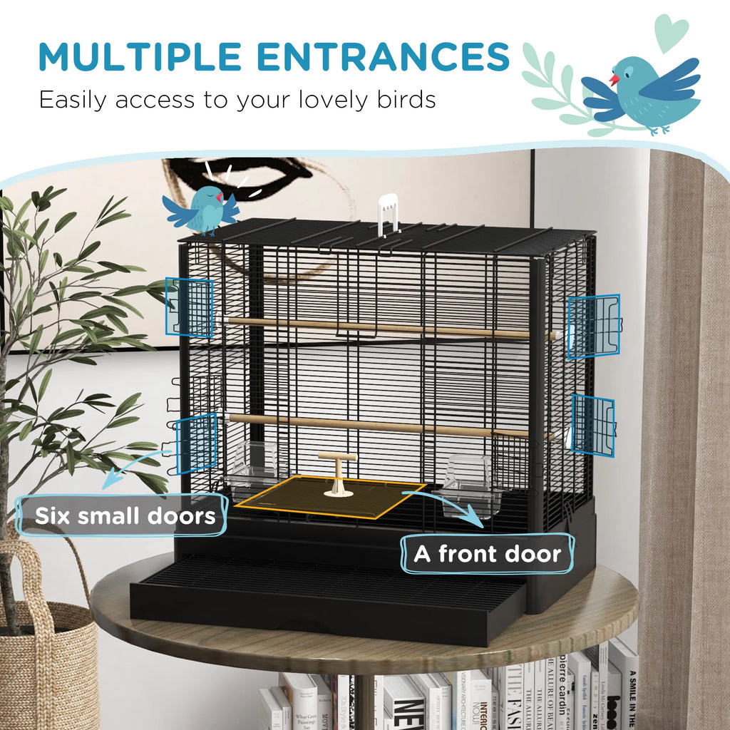 Spacious Bird Cage for Budgies, Finches, and Love Birds – view 7