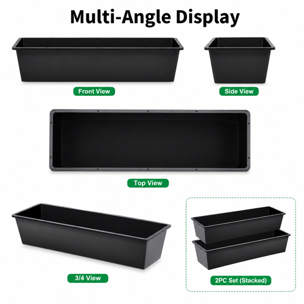 Dual-Purpose Plastic Livestock Feed Trough for Horses and Goats – view 8