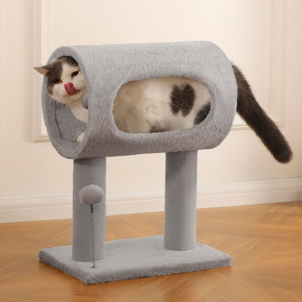 Indoor Cat Tree with Tunnel and Scratching Post for Play – view 7