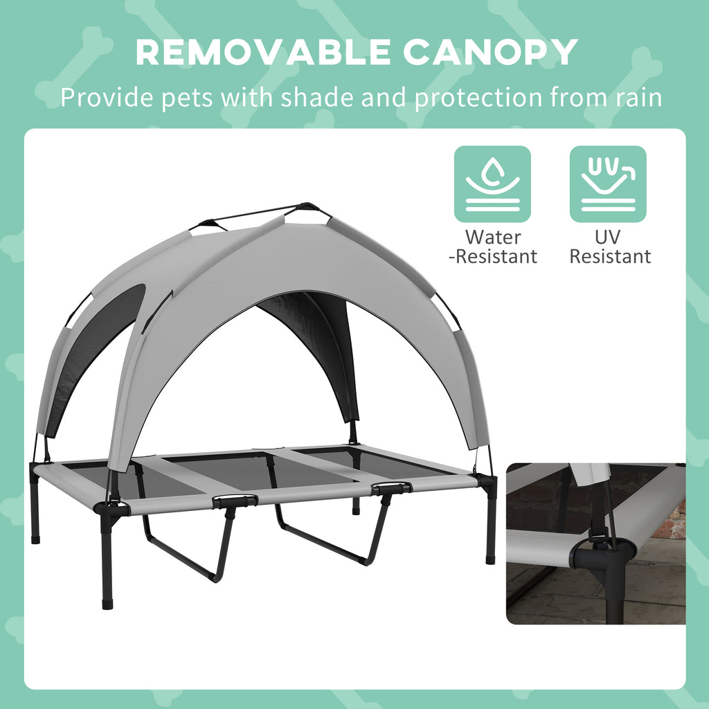 Elevated Dog Bed with Canopy for Outdoor Comfort – view 7