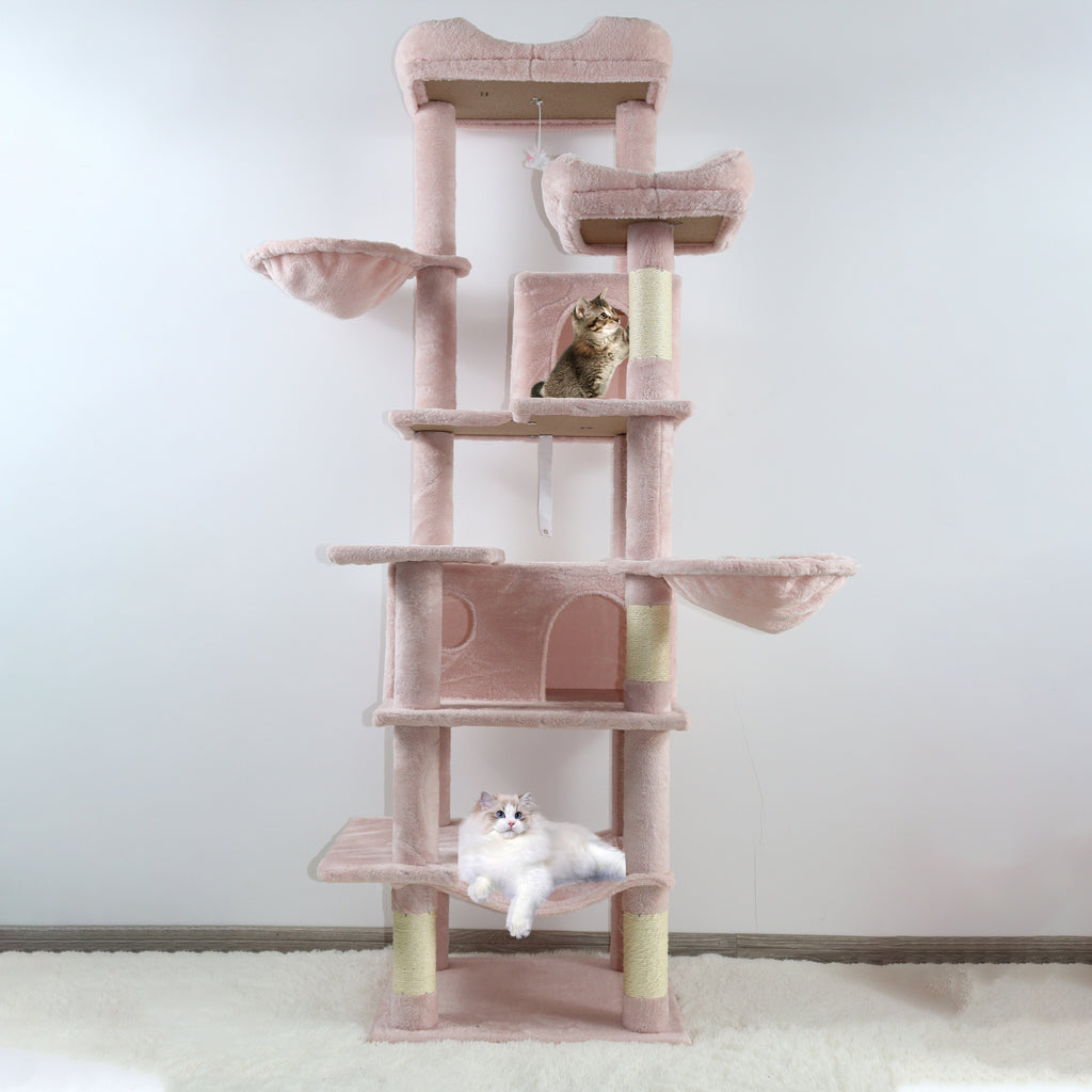 68in Tall Multi-Level Cat Tree with Hammocks – view 7