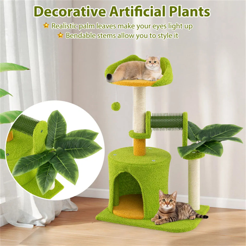 Cat Tree with Self-Groomer and Scratching Posts – view 10